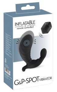RC Inflatable System Plug z pilotem – model pompowany, 7 trybów wibracji, silikon/PU/ABS, 12 cm