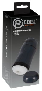 Rebel Intimate Device Vibration & Suction Czarny, system ssania i wibracji, kompaktowy 21,8 cm