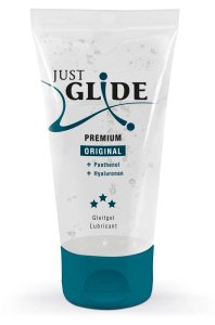 Just Glide Premium żel intymny wodny 50ml – hialuron, pantenol, bezzapachowy, wegański