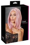 Cottelli Accessories Peruka Bob Różowa 30cm – regulowana, syntetyczna, modny fason