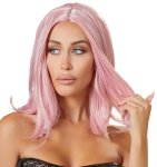 Cottelli Accessories Peruka Bob Różowa 30cm – regulowana, syntetyczna, modny fason