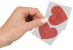 Cottelli Accessoires samoprzylepne naklejki serduszka czerwone – 1 para ozdobnych aplikacji