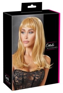 Cottelli Accessories peruka prosta blond 45 cm – regulowana, syntetyczna z możliwością skrócenia grzywki