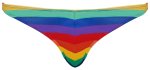 Svenjoyment Stringi męskie Rainbow 2XL, elastyczne paski, kolorowy motyw