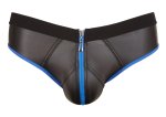 Svenjoyment Jockstrap M czarno-niebieski, neopren, zamek przód, otwarty tył
