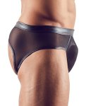 Svenjoyment Slipy Mesh 2XL czarne, otwarty tył, wetlook i siateczka