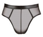 Svenjoyment Slipy Mesh 2XL czarne, otwarty tył, wetlook i siateczka