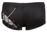 Svenjoyment Bokserki męskie 2XL czarne z łańcuszkiem, zamkiem i panelem fishnet