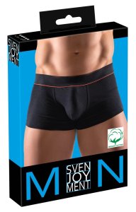 Svenjoyment Bokserki Męskie S Czarny Czerwony Pasek Bawełna Organic Oeko-Tex