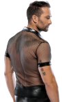 Svenjoyment Polo Mesh Czarna Koszulka Męska Siateczkowa S wet look i zatrzaski