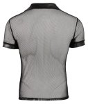Svenjoyment Polo Mesh Czarna Koszulka Męska Siateczkowa S wet look i zatrzaski
