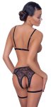 Cottelli LINGERIE komplet paseczków i łańcuszków z koronką S, odpinane elementy