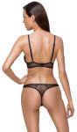 Cottelli Lingerie 85B/L – dwuczęściowy komplet siateczkowy z brokatem i stringami
