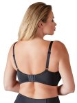 Cottelli Curves biustonosz push-up 95D czarny na fiszbinach z otwartymi miseczkami