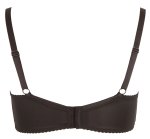Cottelli Curves biustonosz push-up 95D czarny na fiszbinach z otwartymi miseczkami