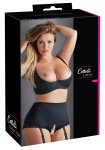 Cottelli CURVES push-up biustonosz na fiszbinach czarny 85D z wyściełanymi miseczkami