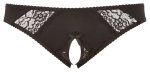Cottelli CURVES figi XL z koronką, otwarta konstrukcja i kokardka czarne
