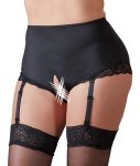 Cottelli Curves majtki modelujące wysoki stan z paskami do pończoch 3XL czarne