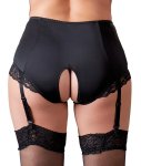 Cottelli Curves majtki modelujące wysoki stan z paskami do pończoch 3XL czarne