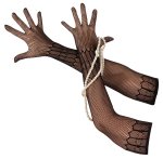 Cottelli Accessories długie siateczkowe rękawiczki czarne S-L, elastyczne, do łokcia