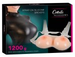 Cottelli Accessories silikonowe piersi na ramiączkach 1200g, regulowane, cieliste