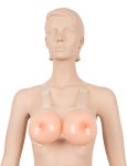 Cottelli Accessories silikonowe piersi na ramiączkach 1200g, regulowane, cieliste