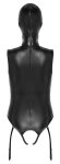 Bad Kitty Body Skorzane Ouvert z Maską 2XL czarne, regulowane paski i otwarte strefy