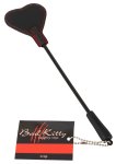 Bad Kitty Dwustronna Packa Serce Czarna 25cm, poliuretan/futerko, czerwone przeszycia