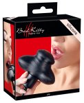 Bad Kitty Regulowany Czarny Knebel Ustny z Pompką, silikonowy, 12 cm, nadmuchiwany