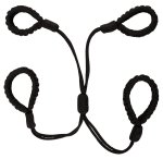Bad Kitty Cuff Set Rope czarne linowe opaski na ręce i nogi, rozmiar 2, bawełna, regulowane