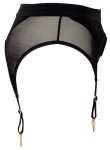 Bad Kitty Stringi z paskiem do pończoch L czarne, uchwyt O3,5cm, mikrofibra, regulowane szelki