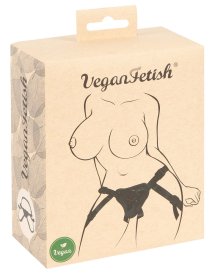 Vegan Fetish Uprząż Regulowana S-L, skórzany look, uniwersalna, wymienne pierścienie