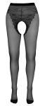 Cottelli Legwear Rajstopy 20DEN czarne, ozdobny szew, otwarte strefy, rozmiar 3