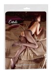 Cottelli LEGWEAR rajstopy czarne z otwartą strefą i elastycznym zapięciem, 20 DEN