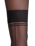 Cottelli LEGWEAR rajstopy retro 25 den, bezszwowe, otwarta część majtkowa, cieliste/czarne