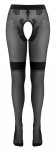 Cottelli LEGWEAR rajstopy retro 25 den, bezszwowe, otwarta część majtkowa, cieliste/czarne