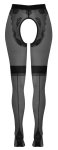Cottelli LEGWEAR rajstopy retro 25 den, bezszwowe, otwarta część majtkowa, cieliste/czarne