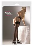 Cottelli Legwear Pończochy kabaretki z ozdobną koronką i sznurowaniem M/L