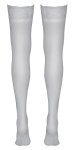 Cottelli Legwear pończochy klasyczne białe XL z koronką 7 cm, 17 den, Oeko-Tex