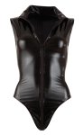 Cottelli Collection Body Czarny Błyszczący z Długim Suwakiem L, długi rękaw