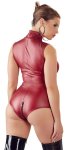 Cottelli PARTY Body Czerwone Błyszczące S z długim zamkiem i anatomicznym krojem