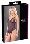 Cottelli Lingerie Body Siateczkowe M z koronką, otwarta konstrukcja i dekoracyjna ozdoba