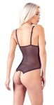 Cottelli Lingerie Body Siateczkowe M z koronką, otwarta konstrukcja i dekoracyjna ozdoba