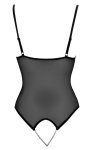Cottelli Lingerie Body Siateczkowe M z koronką, otwarta konstrukcja i dekoracyjna ozdoba