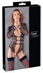 Cottelli Collection Body Koronkowe Bondage L z paskami do pończoch i mankietami
