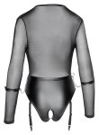 Cottelli Collection Bondage Body XL siateczka, pas z pierścieniami, kajdanki