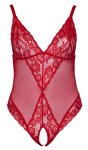 Cottelli Collection CURVES Body 2XL Czerwone Koronka Otwarta Dolna Część Regulowane