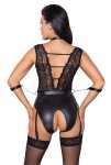 Cottelli Bondage Body L Koronka Matowa Mankiety Obroża Regulowane Paski