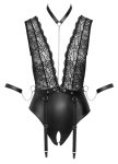 Cottelli Bondage Body S Koronka Matowa Obroża Mankiety Paski do Pończoch
