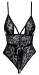 Kissable Body L/XL Koronkowe Czarne Satynowa Kokarda Regulowane Ramiączka